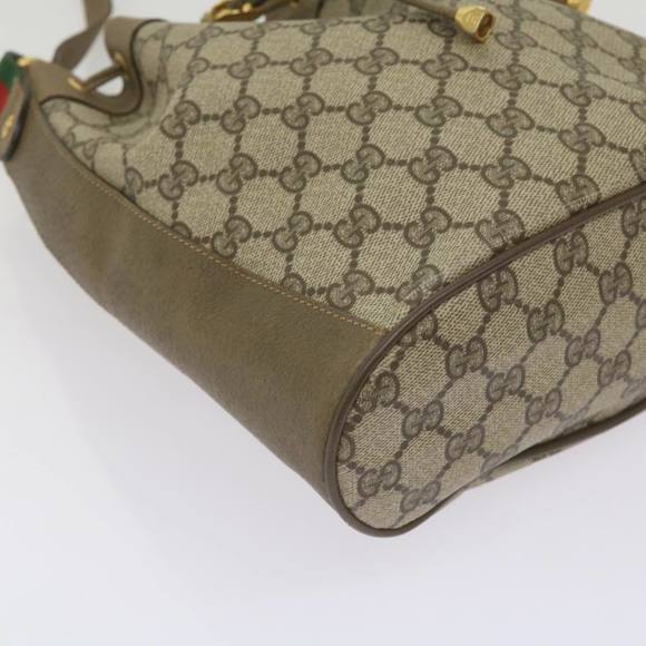 GUCCI GG Supreme Web Sherry Line Shoulder Bag PVC Beige 41 02 034 Auth ep3406 - Picture 11 of 16